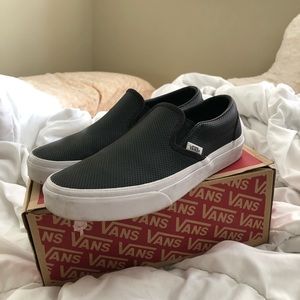 Vans Classic Slip on (Perforated Leather) Size 6.5